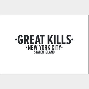 Great Kills, Staten Island, New York - Modern Script Emblem Posters and Art